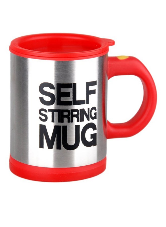 Self Stirring Coffee Mug Red/Silver - Image 4