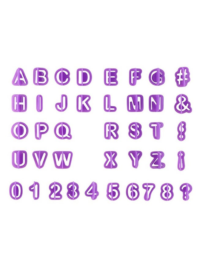 طقم قاطعات الكوكيز - 40 قطعة أرجواني 2 x 3سم - Image 1