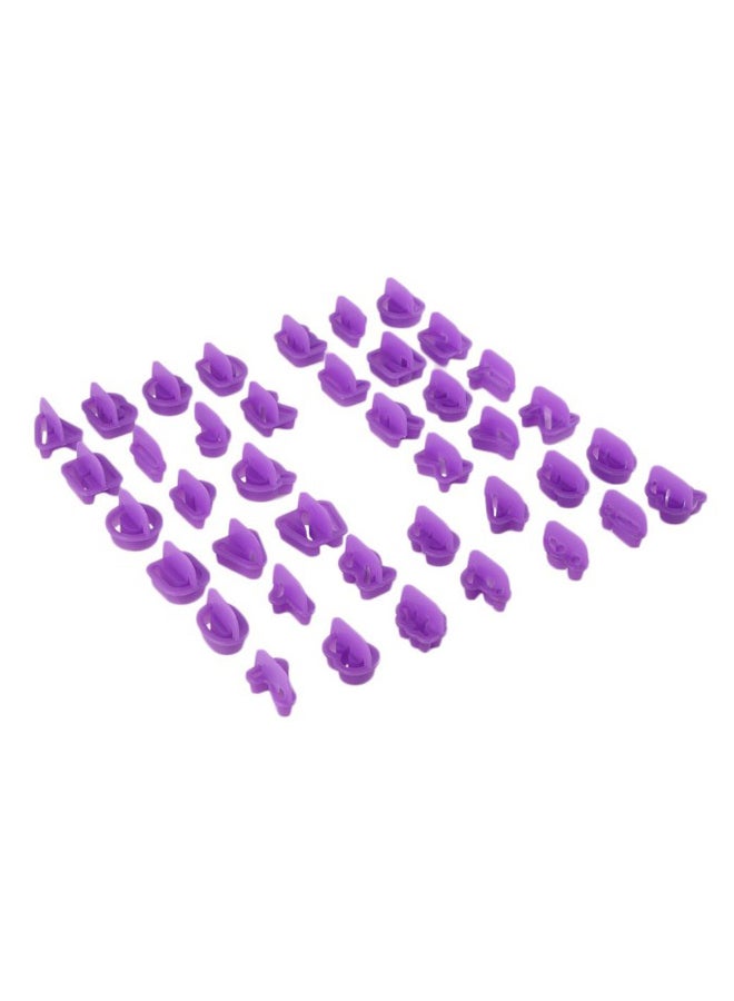 طقم قاطعات الكوكيز - 40 قطعة أرجواني 2 x 3سم - Image 4