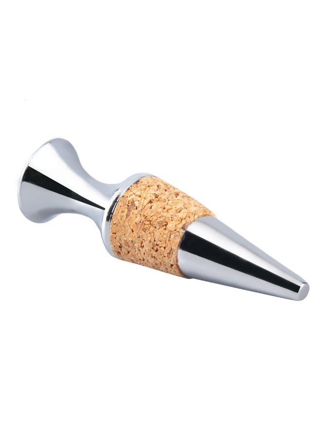 Glyptostrobus Flat Wine Stopper Silver 8centimeter  - Image 3