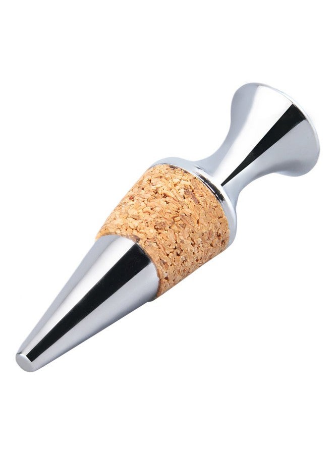 Glyptostrobus Flat Wine Stopper Silver 8centimeter  - Image 4