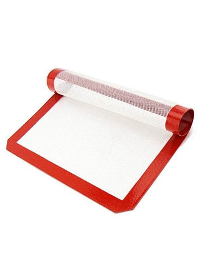 لوح خبز مضاد للالتصاق من مادة قابلة للاستخدام مع الطعام أبيض/أحمر 26 x 29 x 0.7سم - Image 1