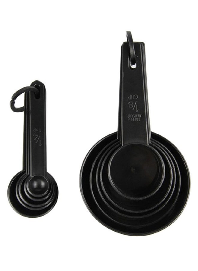 Generic - 10-Piece Measuring Spoons Cups Set Tools Black - Image 1