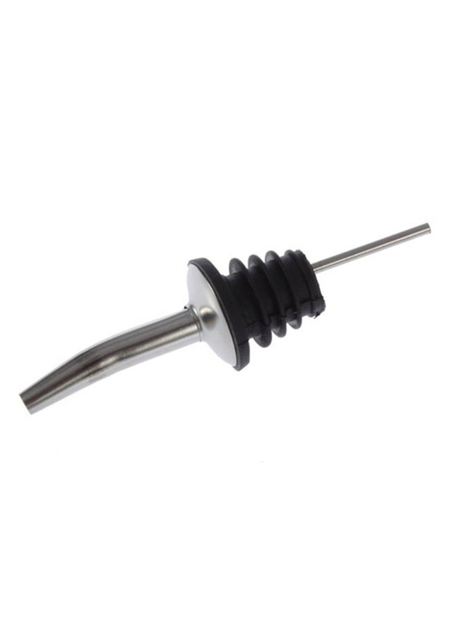 Spirit Pourer Flow Wine Bottle Spout Stopper أسود/ فضي 113 x 29مم  - Image 1