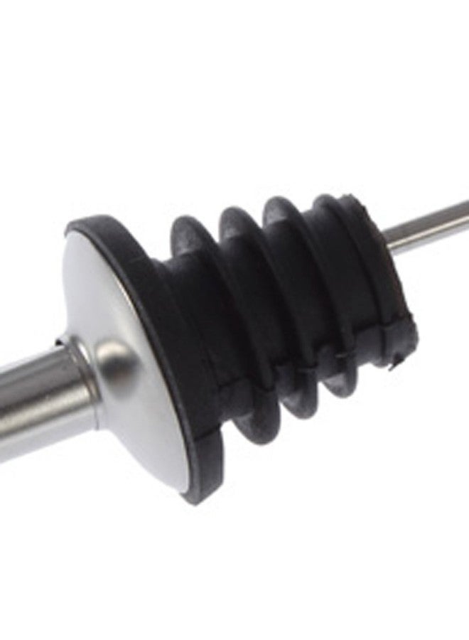Spirit Pourer Flow Wine Bottle Spout Stopper أسود/ فضي 113 x 29مم  - Image 4