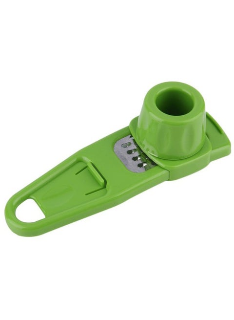 Multi-Function Garlic Ginger Grinder Slicer Green 13.8x4.6x3.8centimeter