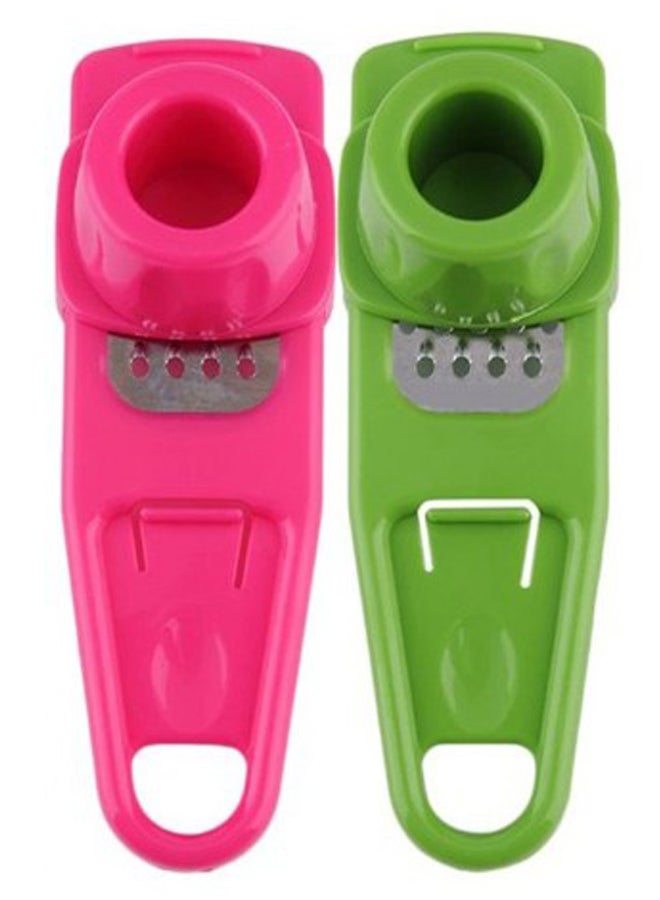 Generic - Multi-Function Garlic Ginger Grinder Slicer Green 13.8x4.6x3.8centimeter - Image 1