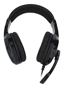 Wired Gaming Headset With Microphone And Volume Control Black