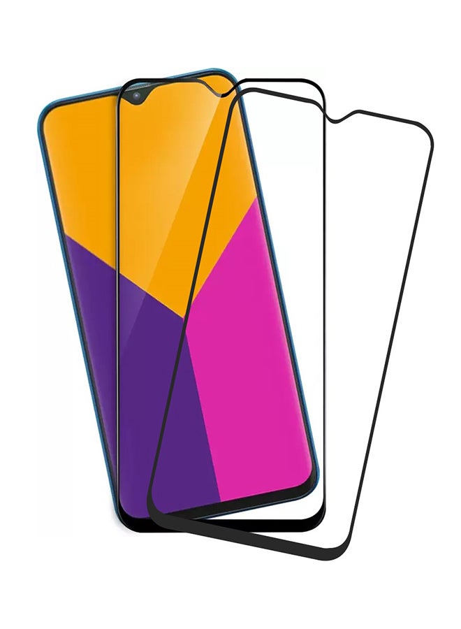 مارجون حزمة من لاصقتي حماية من الزجاج المقوى 5D لهاتف سامسونج جالاكسي M20 شفاف/ أسود - Image 1