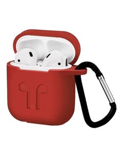 Protective Silicone Case Cover With Carabiner For Apple AirPods