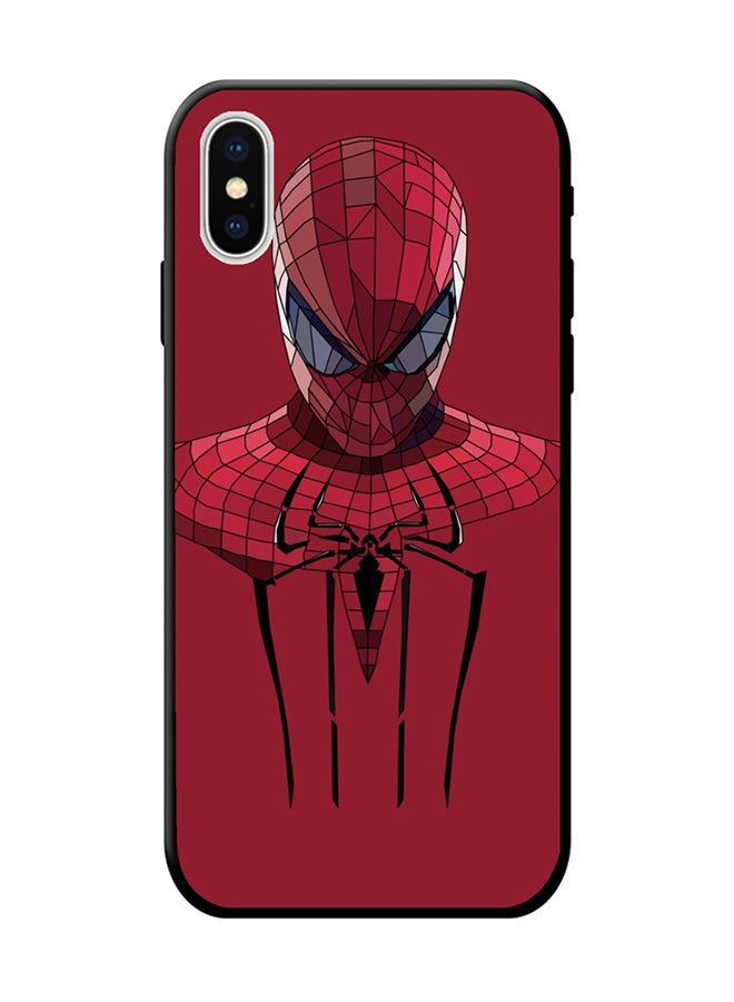 إس واي إن غطاء حماية واقي لهاتف أبل آيفون X أحمر