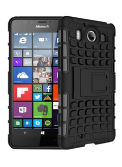 Snap-On Anti-Slip Piece + Tpu Hybrid Case For Microsoft Lumia 950 With Kickstand Black