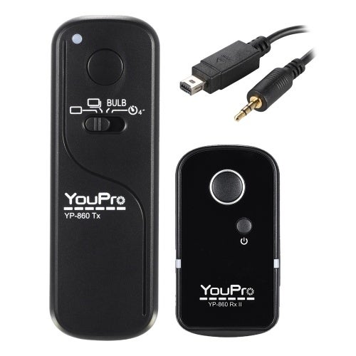 Wireless Remote Control Transmitter Receiver For DSLR Camera Black