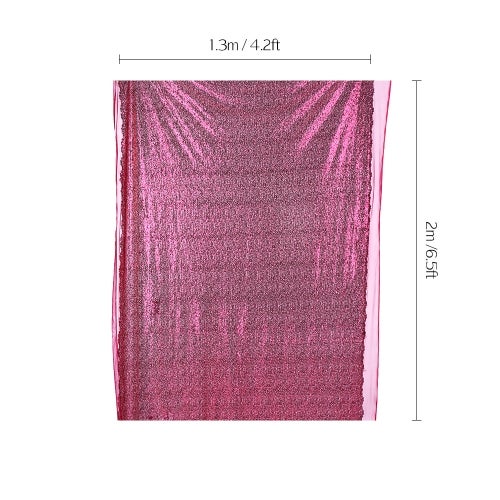 Generic - Shimmer Sequined Background Backdrop Rose Red - Image 1
