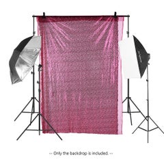 Generic Shimmer Sequined Background Backdrop Rose Red  - Image 4