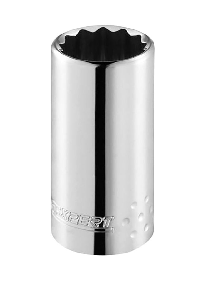 EXPERT E113718, 1/2Inch 12Pt Deep Socket Silver
