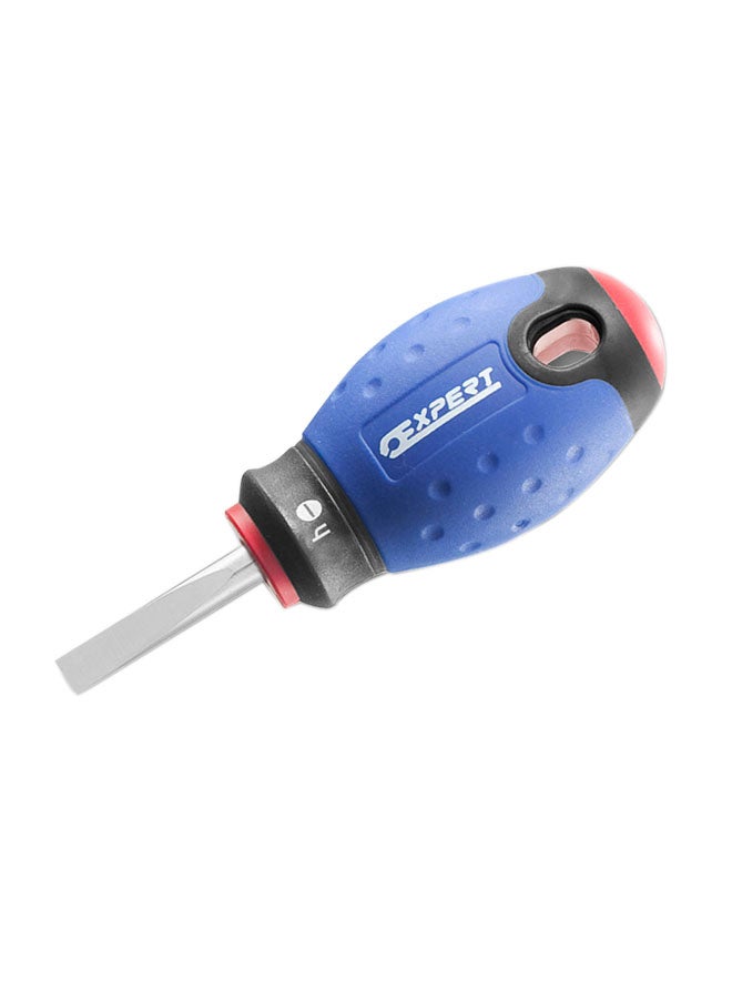 EXPERT Heavy Duty Slotted Head Stubby Screwdriver Multicolour 