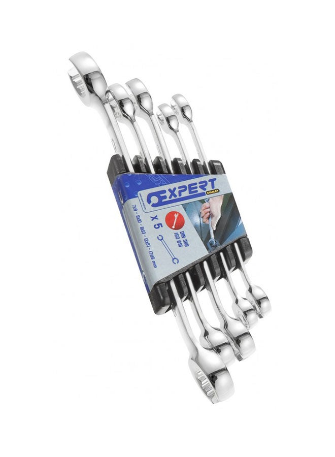 EXPERT E112501, Flare Nut Wrenches Set 7-19Mm 5Pcs Silver