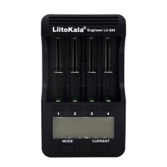 LiitoKala Lii-500 Intelligent Battery Charger With 4 Battery Slot (US Plug) Black  - Image 1