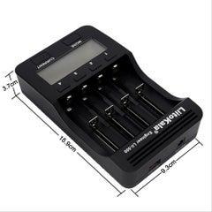 LiitoKala Lii-500 Intelligent Battery Charger With 4 Battery Slot (US Plug) Black  - Image 2