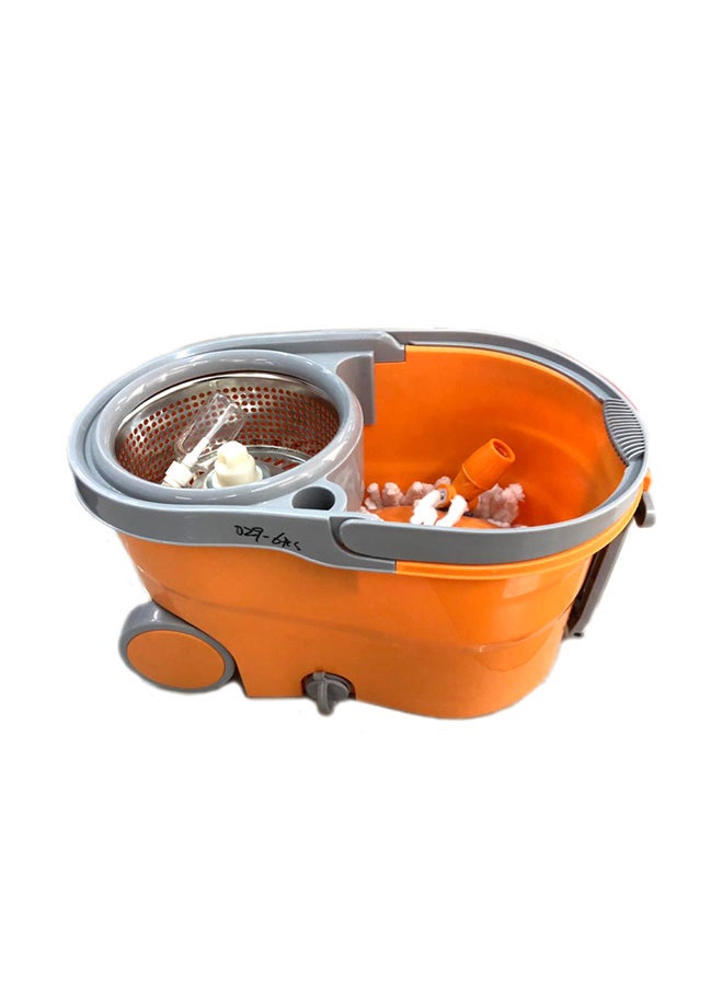 Mop Stick With Bucket Orange/Grey 50x30x35cm - Image 1