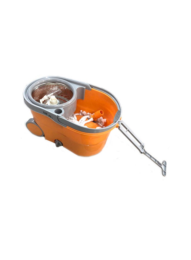 Mop Stick With Bucket Orange/Grey 50x30x35cm - Image 2