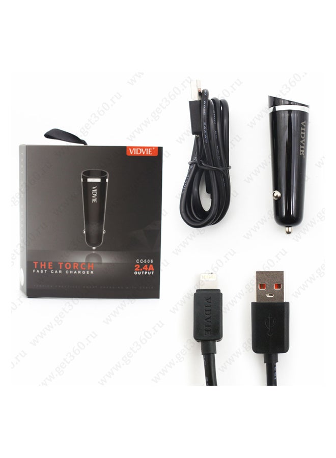 فيدفي شاحن سيارة بمنفذ USB أسود - Image 4