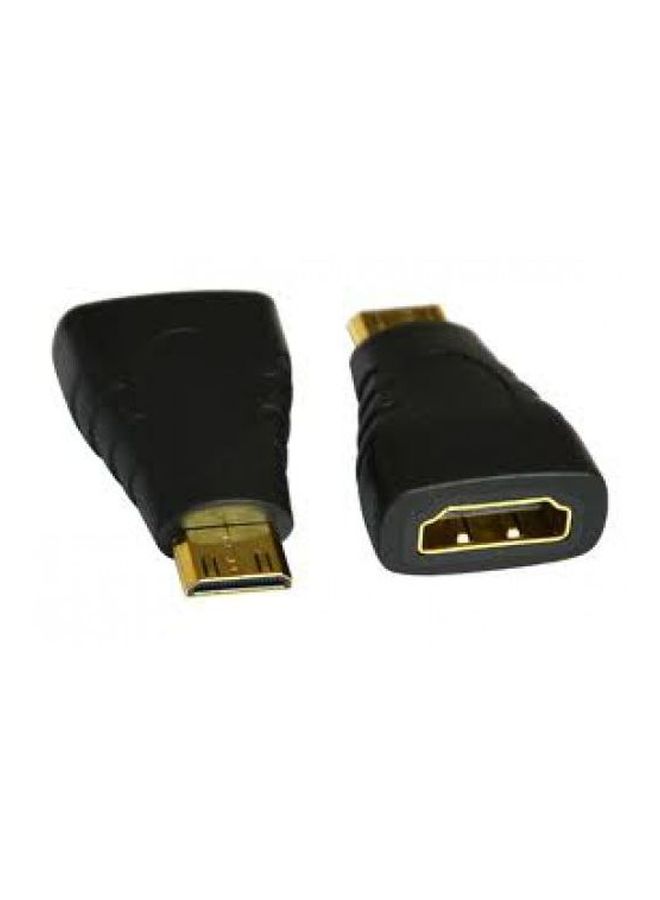HDMI Female To Mini HDMI Male Adapter Converter Black  - Image 2
