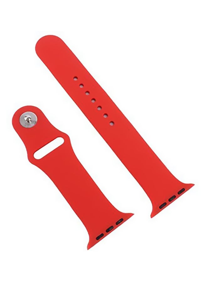 سوار قابل للتبديل لساعة أبل مقاس 42 ملم أحمر