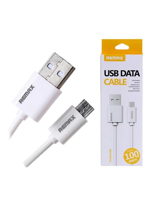 Micro USB Data Charging Cable White