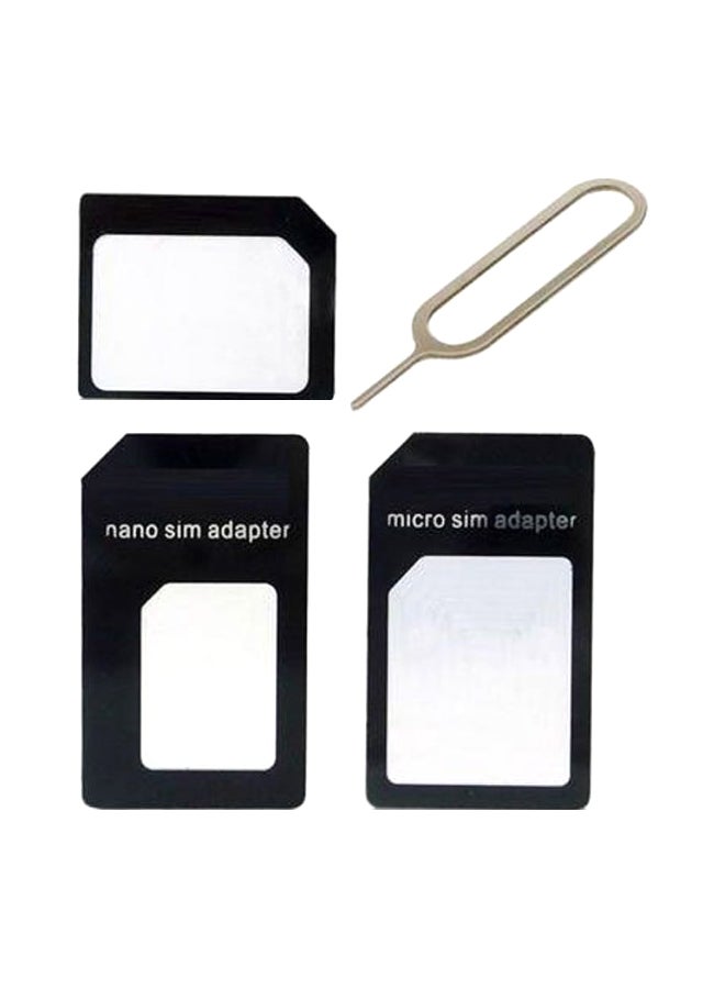 Generic - Nano, Micro And Standard SIM Card Adapter With Ejecting Tool Black - Image 1
