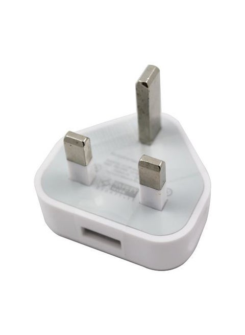 Generic 3-Pin Plug Wall Charging Adapter White Best Price KSA