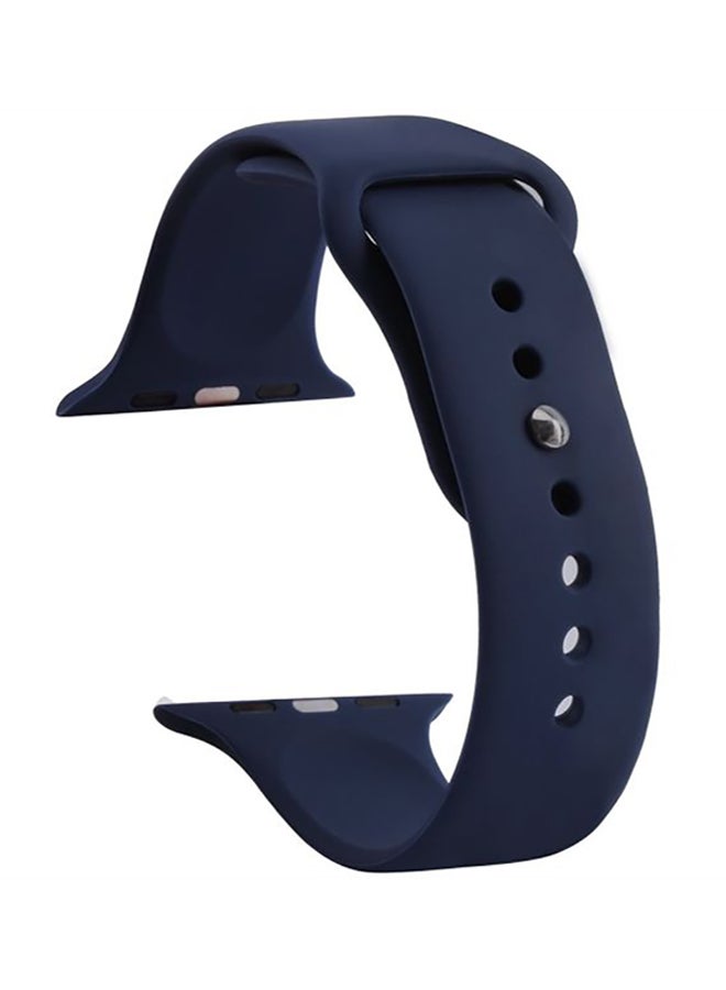 سوار قابل بديلة لساعات أبل أزرق داكن