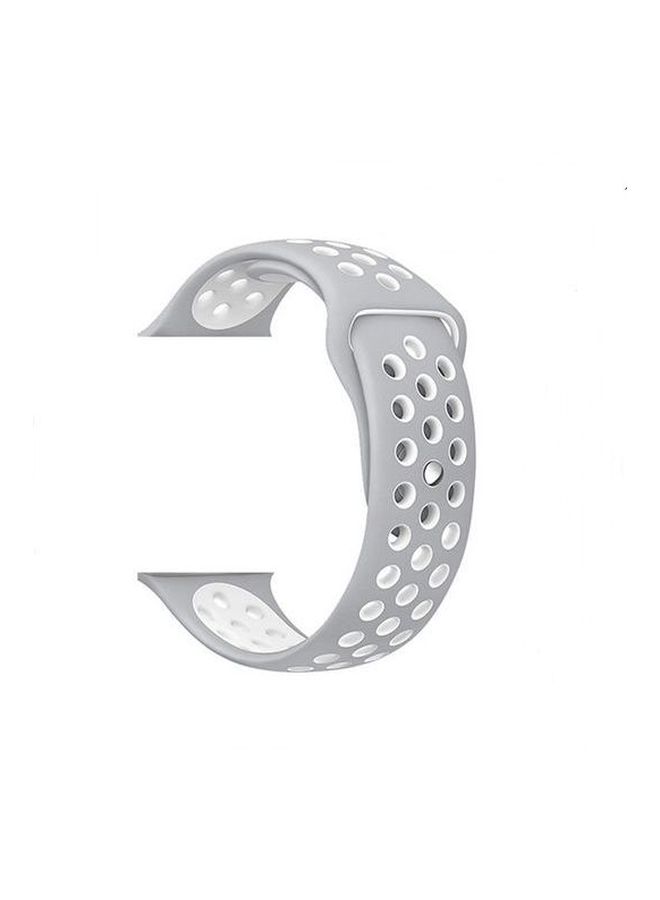 SBAQ Replacement Band For Apple Watch 38mm Grey/White - Image 2