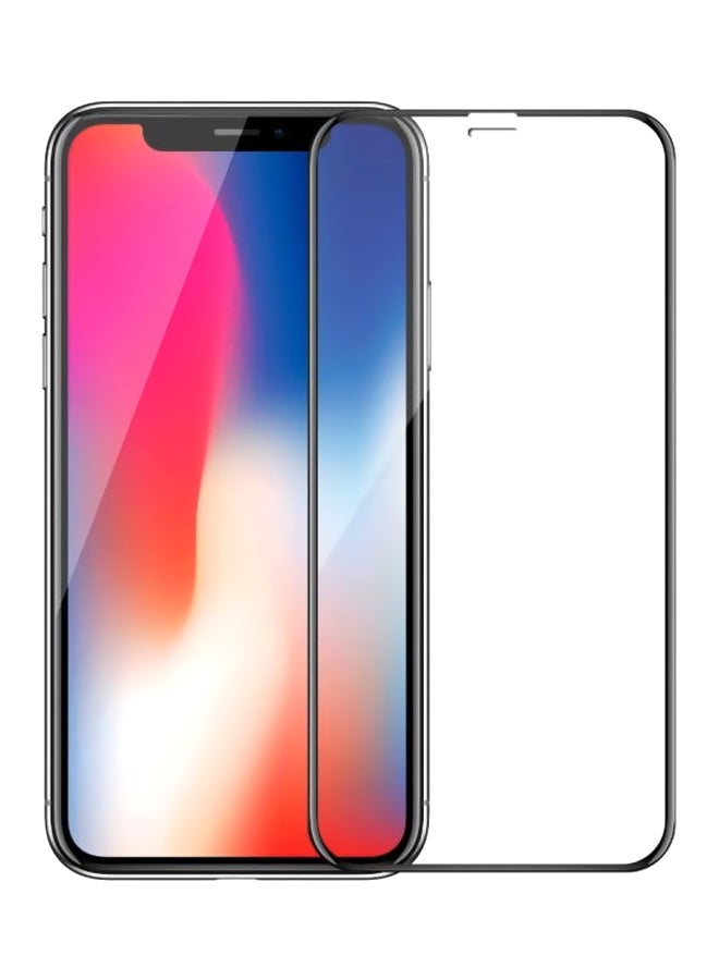 Tempered Glass Screen Protector For Apple iPhone X Clear/Black