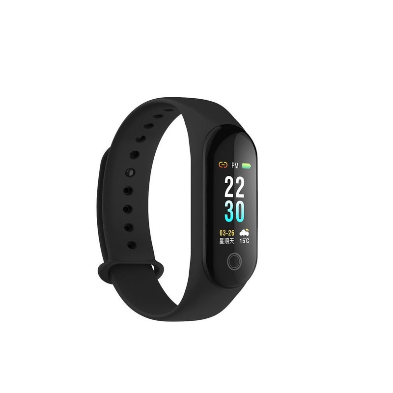 Color Screen Smart Bracelet Ip67 Wristband Heart Rate Monitor Mi Band 3 Black - Image 1