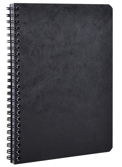 A5 Spiral Notebook With Pocket Black