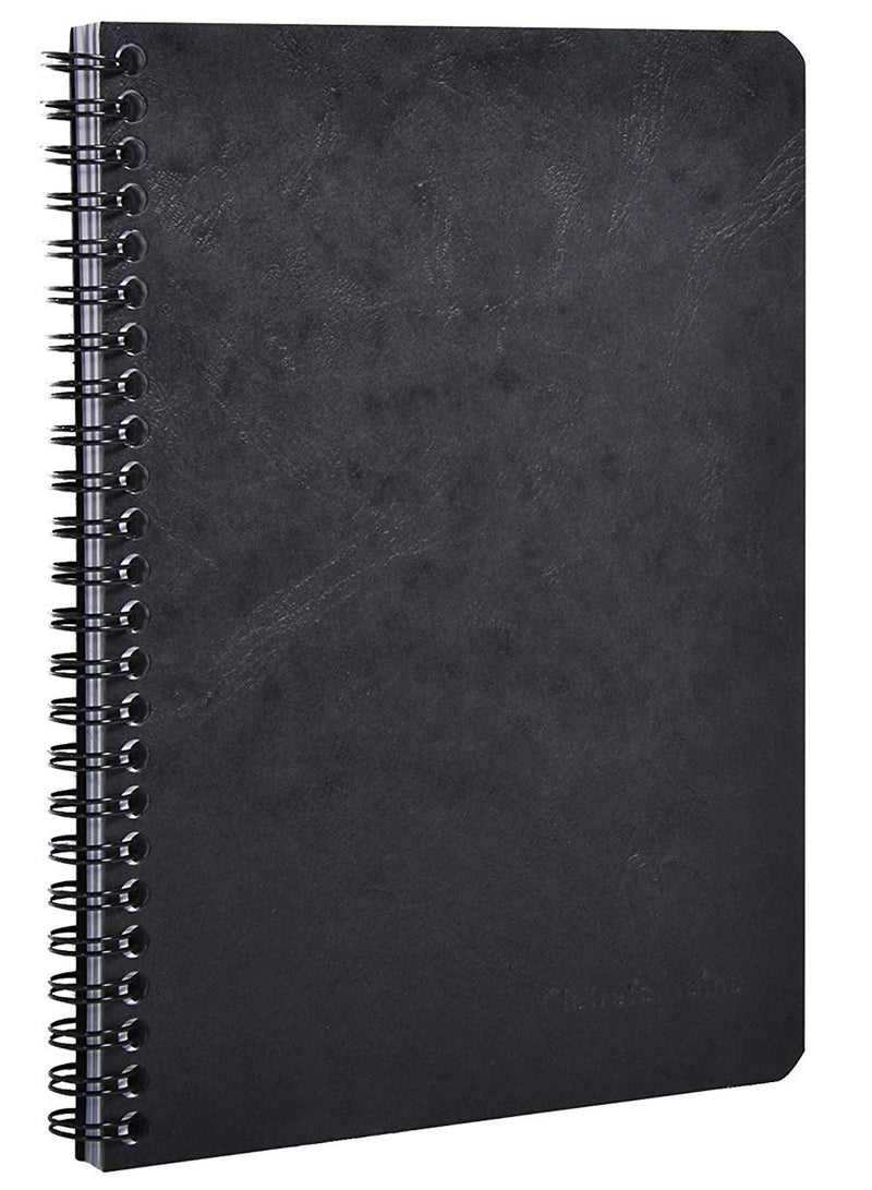 A5 Spiral Notebook With Pocket Black