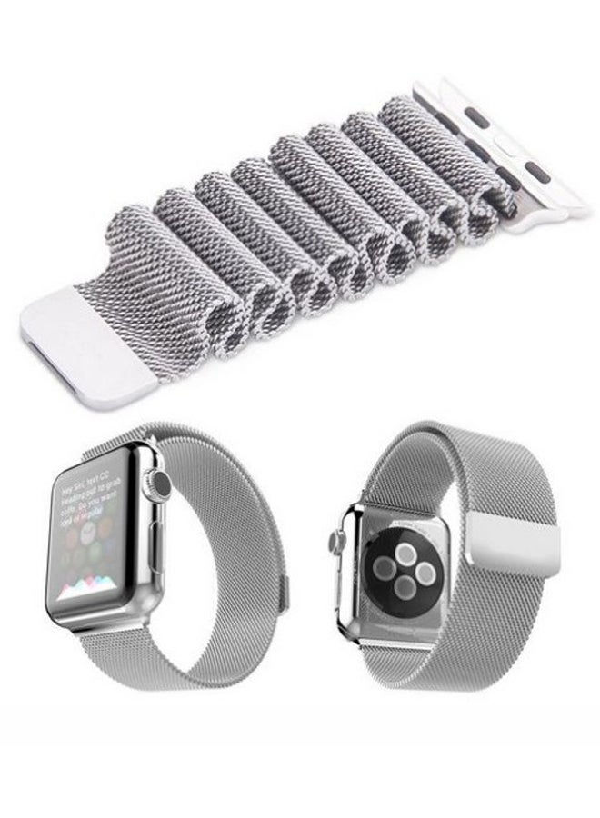 KAPAPI - Smartwatch Band For Apple Watch 38 mm Silver - Image 1