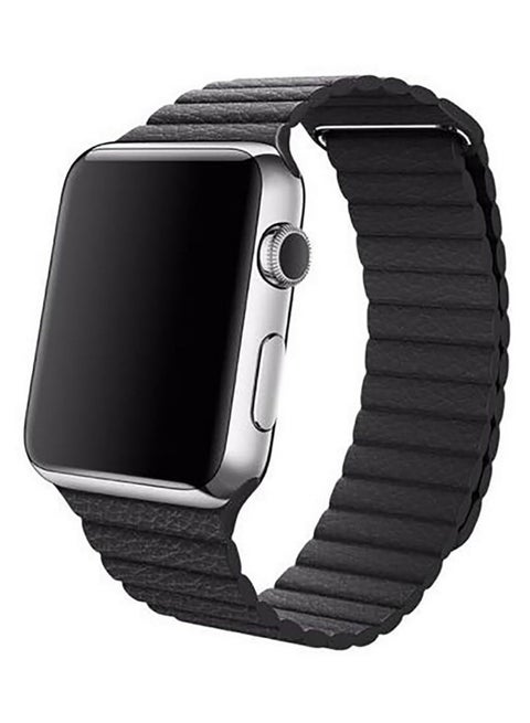 Smartwatch Band With Screen Protector For Apple Watch Series 3 42 mm Black