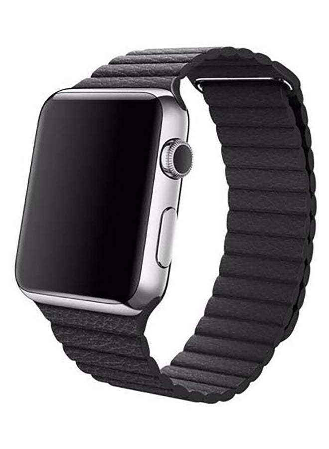 KAPAPI - Smartwatch Band With Screen Protector For Apple Watch Series 3 42 mm Black - Image 1