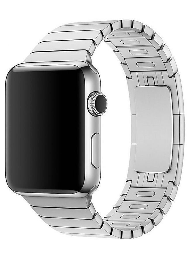 KAPAPI - Smartwatch Wristband With Screen Protector For Apple Watch Series 3 42mm Silver - Image 1