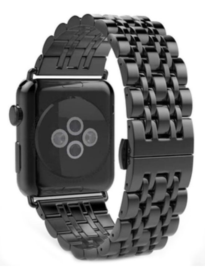 KAPAPI Replacement Smartwatch Band For Apple Watch Series 3/2/1 Black - Image 1