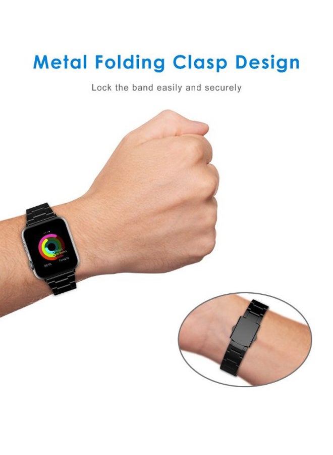 KAPAPI - Smartwatch Band For Apple Watch Series 1/2/3 42 mm Black - Image 1