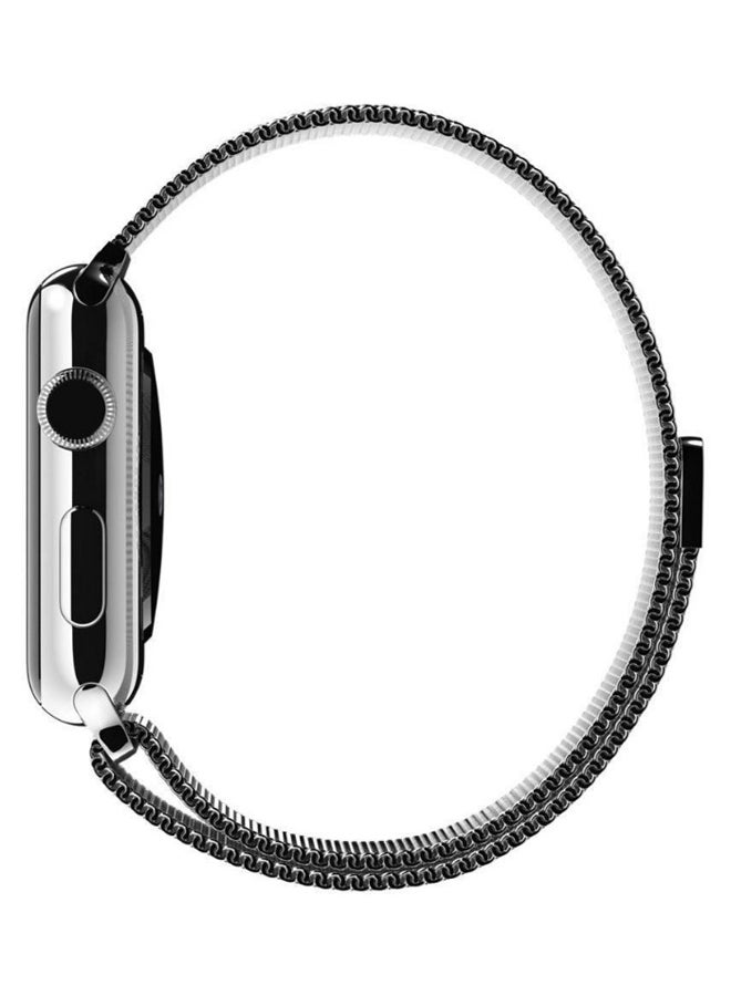 KAPAPI - Stainless Steel Replacement Band For Apple Watch Series 1/2/3/4 38/40mm Black - Image 1