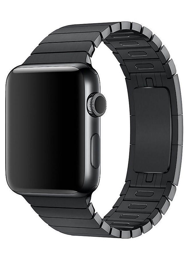 KAPAPI Smartwatch Band With Screen Protector For Apple Watch Series 3 38 mm Black 