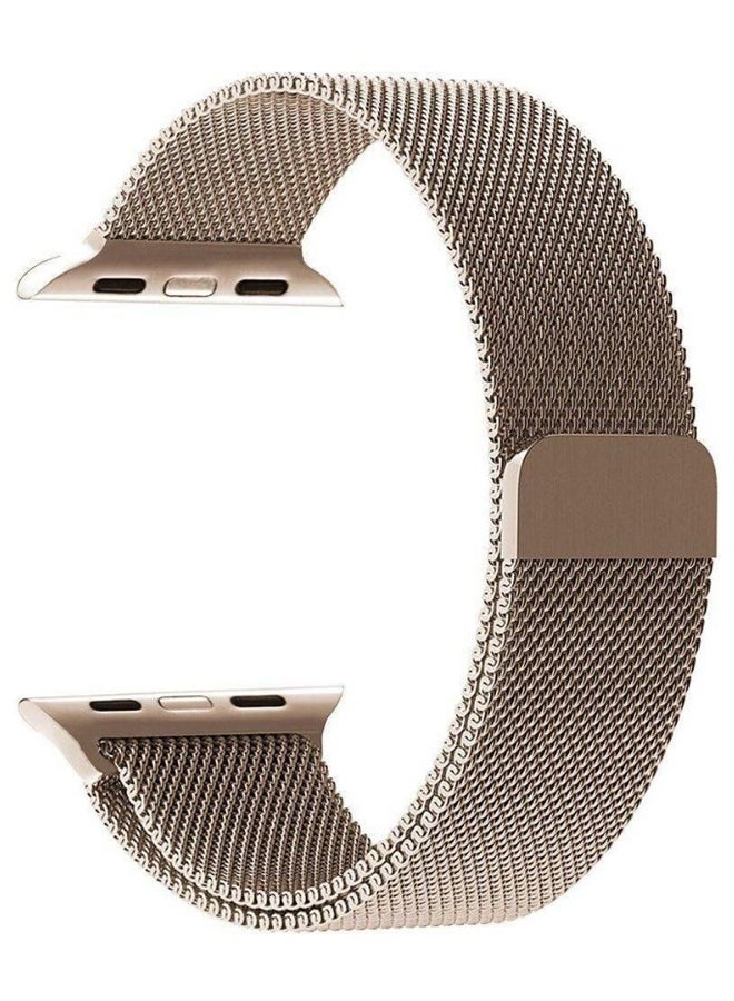 KAPAPI - Stainless Steel Replacement Band For Apple Watch Series 1/2/3/4 40-42mm Gold - Image 1