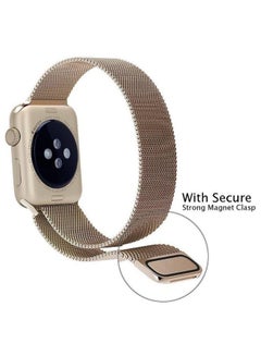 KAPAPI Stainless Steel Replacement Band For Apple Watch Series 1/2/3/4 40-42mm Gold  - Image 2