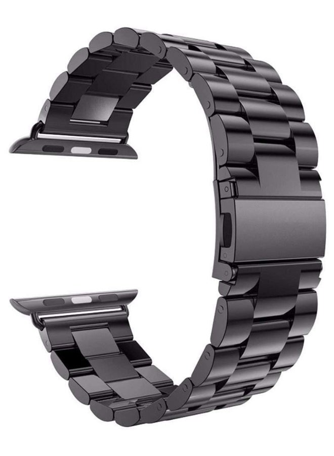 KAPAPI Replacement Steel Band For Apple Watch Series 1/2/3/4 38mm Black - Image 2