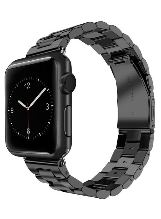 KAPAPI Replacement Steel Band For Apple Watch Series 1/2/3/4 38mm Black - Image 3